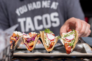 flight of delicious soft shell tacos